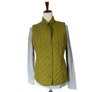 J Jill quilted snap front vest size small